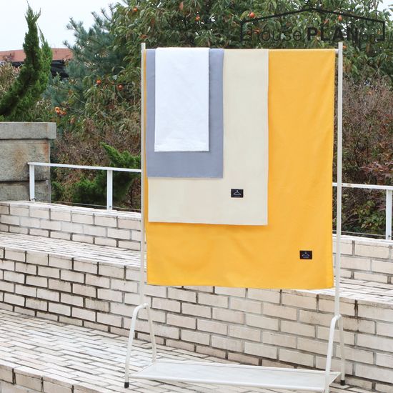 하우스플랜온 길이조절 코튼행거커버 옐로우