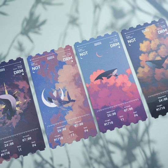 [몽스쮸] 노을 너머로 티켓엽서세트