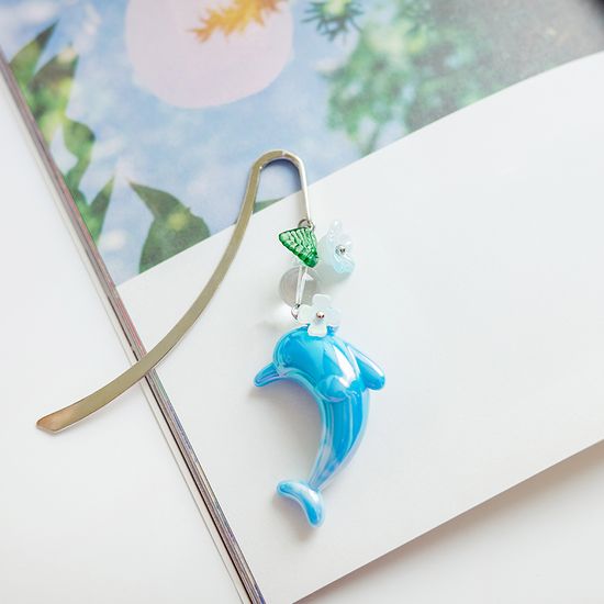 돌고래의 여름 책갈피 금속 북마크