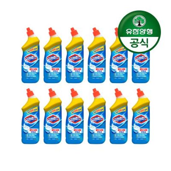 유한락스 변기청소용 플러스 세제 785g 12개