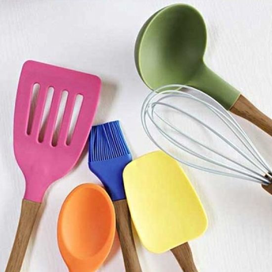 벨라쿠진 7pc 실리콘 키친툴 세트/세라믹 홀더 포함