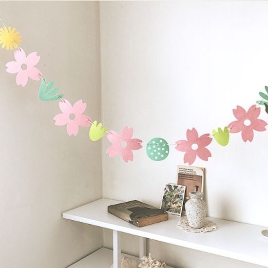 스프링 플라워 데코 가랜드