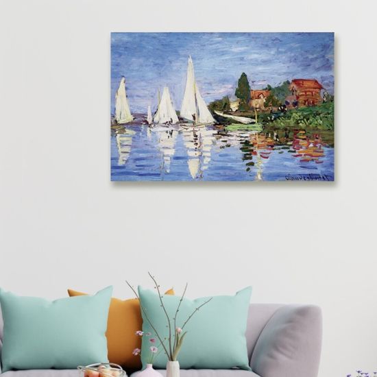모네 - 아르장퇴유의 요트 경주, 캔버스 액자