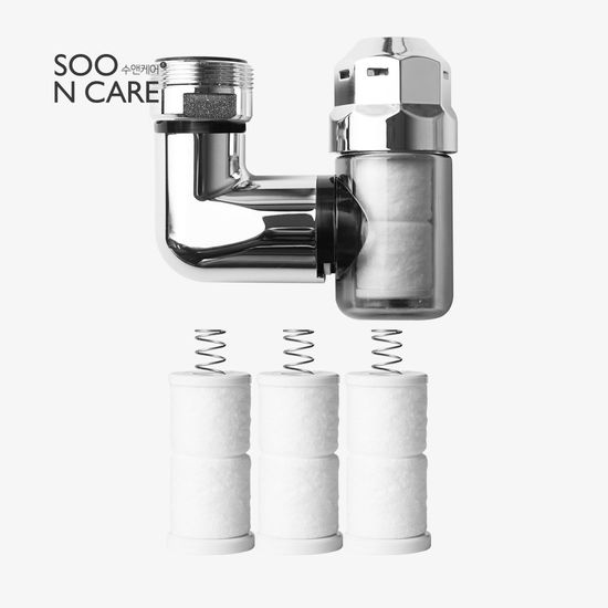 양치컵이 필요없는 수앤케어 세면대 필터탭+리필3P