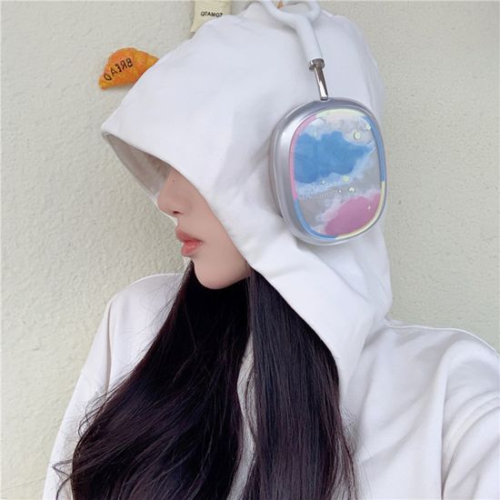 에어팟 맥스 수채화 감성 실리콘 커버 이어캡 케이스