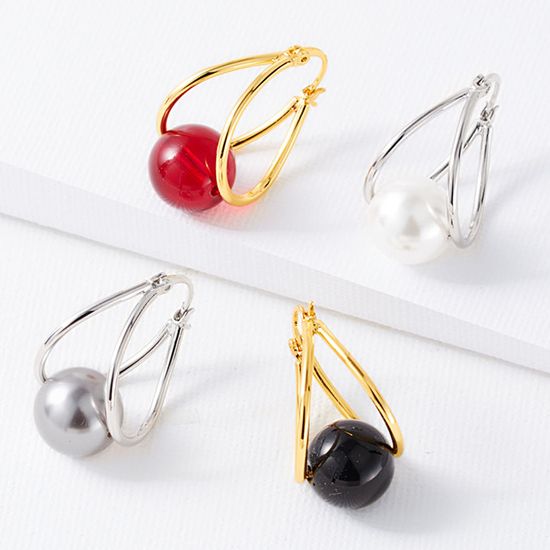 왕 진주 볼드 롱 드롭 파티 웨딩 무대 데일리 귀걸이