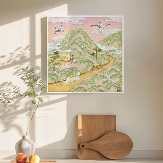 분홍 한라산, 루씨쏜 작가 그림