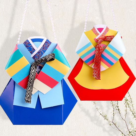 (미술샘) DIY 쉽게 만드는 한복 복주머니 만들기