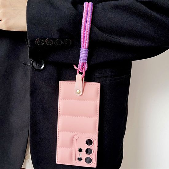 갤럭시 S25 S24 S23 패딩 로프 스트랩 실리콘 케이스