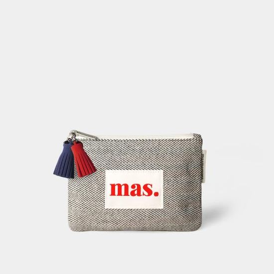 Basic pouch _ 헤링본 블랙
