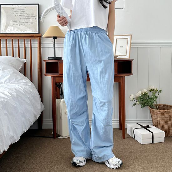 여성 꾸안꾸 폴가르 파라슈트 스트링 팬츠