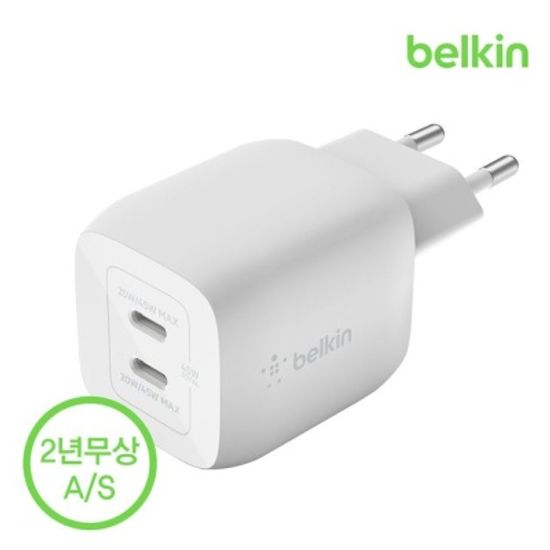 벨킨 듀얼 USB-C타입 PD 3.0 고속 충전기 WCH011kr
