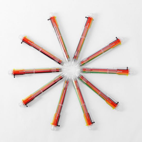 브라이트 6색 볼펜 10p세트/ 홍보 인쇄 판촉볼펜