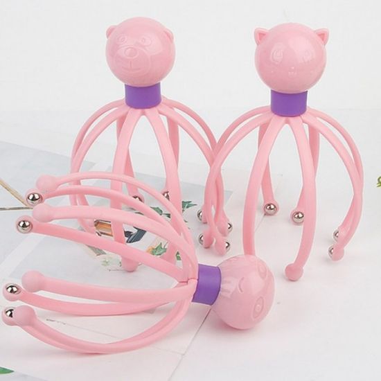 구슬 문어 발 머리 두피 헤드 스크래처 마사지