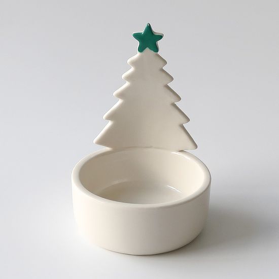 트리 도자기 티라이트 캔들홀더