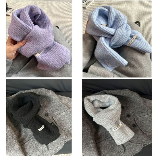 AMA - 0077 쁘띠 니트 골지 머플러(WFGELVX)