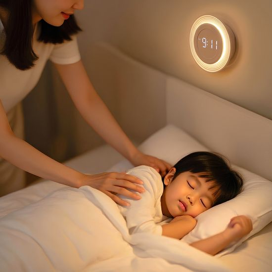 노바 링 라이트 무드등 시계 온도계 센서등 침실 조명