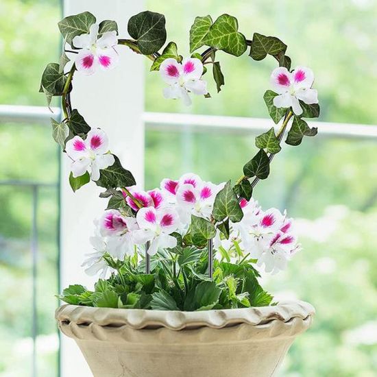 초록 공간 하트 식물 지지대 2p 세트 화분 식물