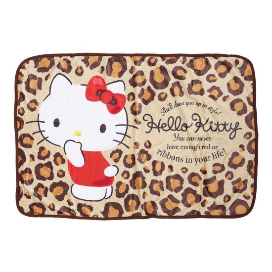 헬로키티 레오파드 플란넬 블랭킷