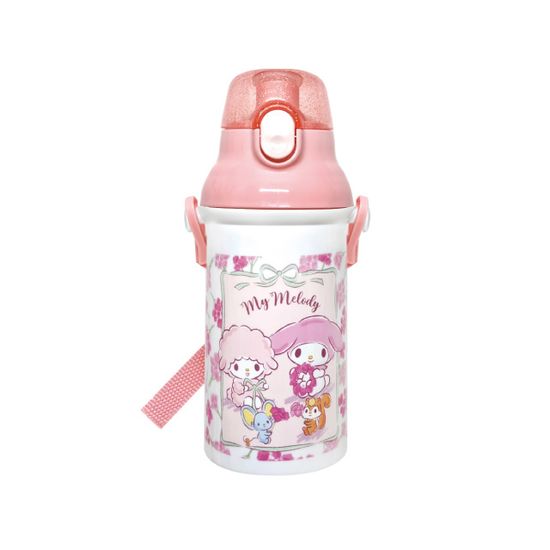 [산리오] 마이멜로디 플라워리스 원터치 물통 400ml