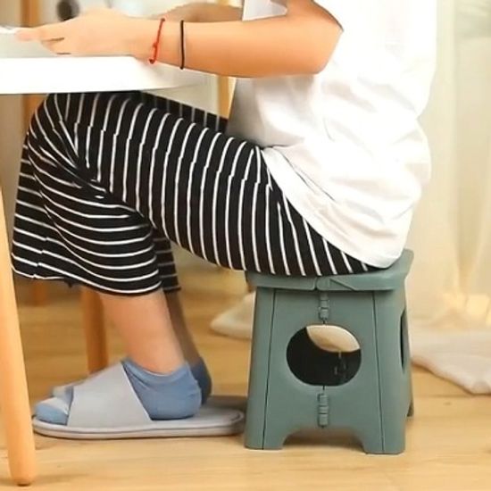 미니 휴대용 접이식 발받침 의자 2colors