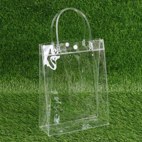 투명 PVC 쇼핑백 10p세트(20x26cm) 꽃쇼핑백