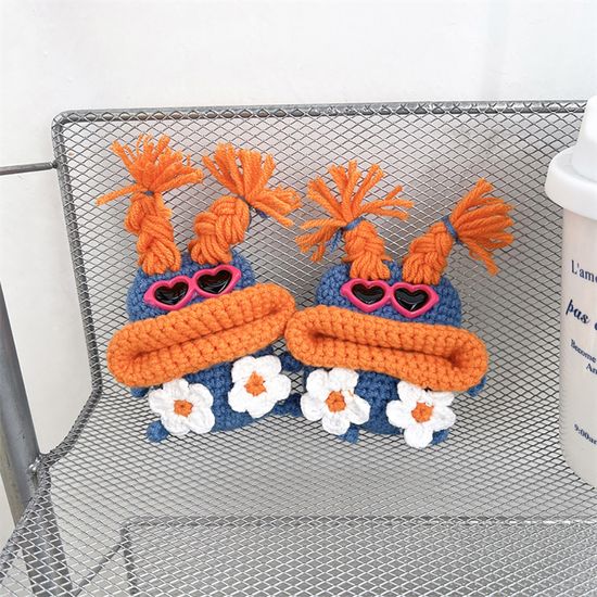 에어팟 4 3 2 1 프로 뜨개 삐삐 인형 니트 털 케이스