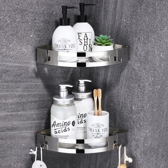 화장실선반 욕실선반 무타공 모서리 접착식 정리 P377