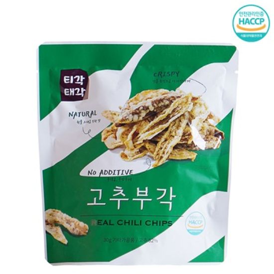 [속초명물] 바삭바삭 알싸한 고추 부각 30gx5개