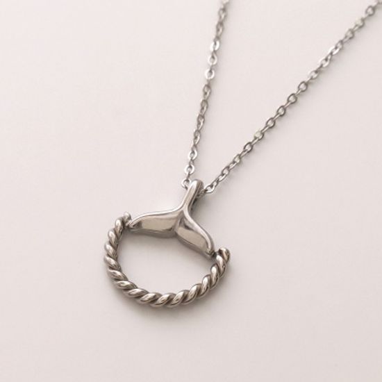 [선물포장] 행운의 고래꼬리 각인 코인 목걸이