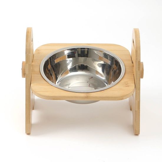 반려동물 높이조절 스텐 식기(1구) 중대형견식기