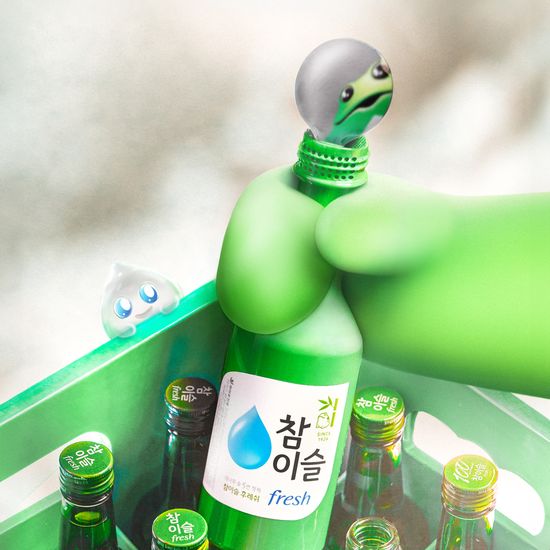 참이슬 소주병 숟가락 블루투스 노래방 마이크 