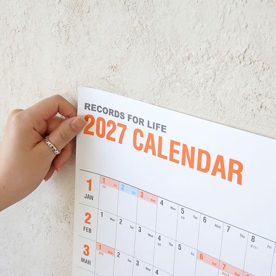 오첵 2027년 대형 큰 포스터 한장 벽 달력 레트로
