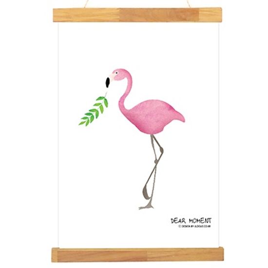 플라밍고 트로피칼 패브릭포스터 L Size+행잉액자 set
