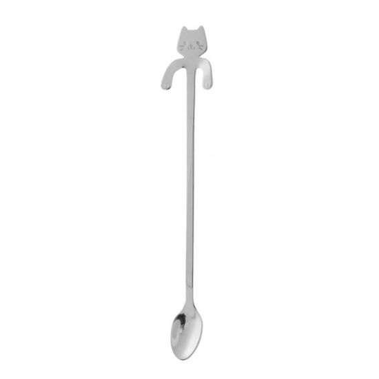 고양이팔 컵걸이 롱 티스푼 (20cm) 스텐 머들러
