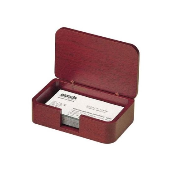 고급원목 사무실 임원실 탁상용 명함 케이스-마호가니