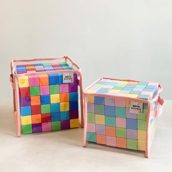 사각 TPU 투명 장난감 정리함 보관 수납함 (사이즈택)