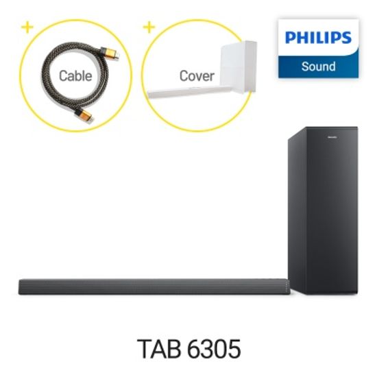 필립스 TAB6305 무선우퍼 사운드바 블루투스 스피커