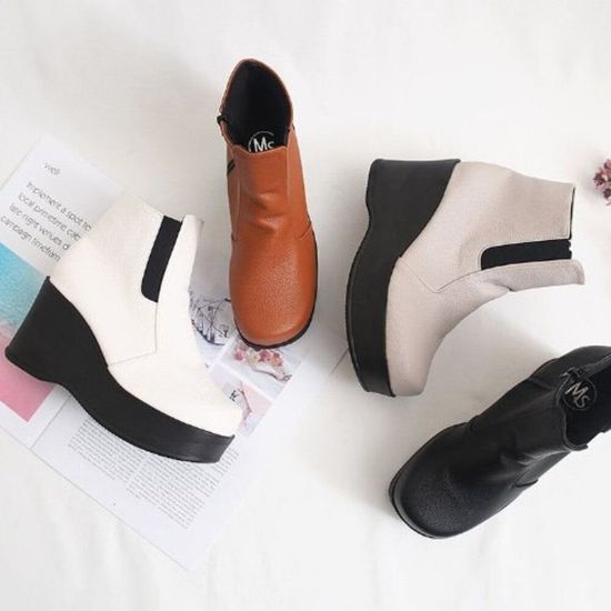 caille 여성 통굽 앵클부츠(WDFFAFC)