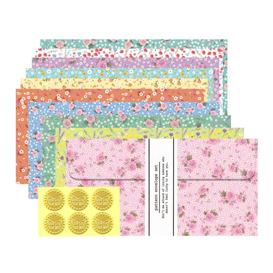 [FB120p] 플라워 봉투 세트 (가로형 60매입)