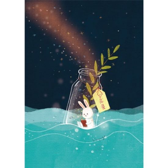 앨리스- 나를 마셔 / 일러스트 액자