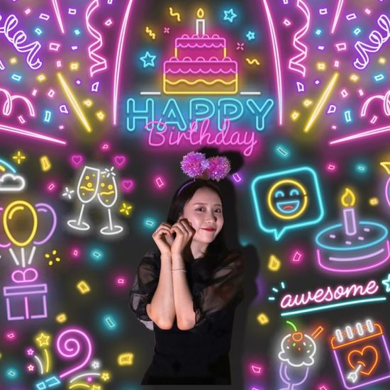 생일파티용품 하트빔 생일빔 홈파티 프로젝터 미니빔