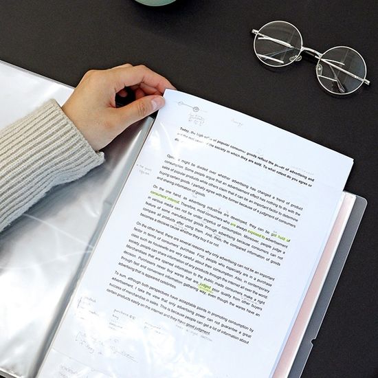 스토리지 A4 클리어 파일 (20매 커스텀스티커) 