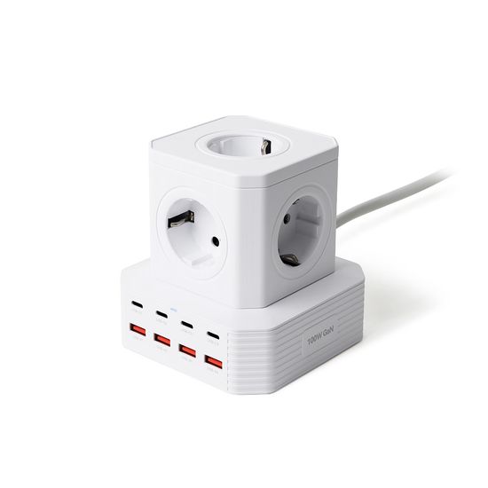 고용량 100W 초고속 PD충전기 큐브멀티탭 콘센트 2M