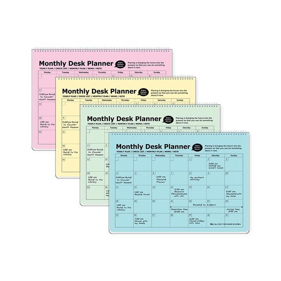 탁상용 월간 플래너 캘린더 랜덤컬러