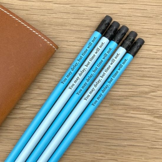 나미브 원목연필 5본입 세트(Ocean Blue+Skyblue)