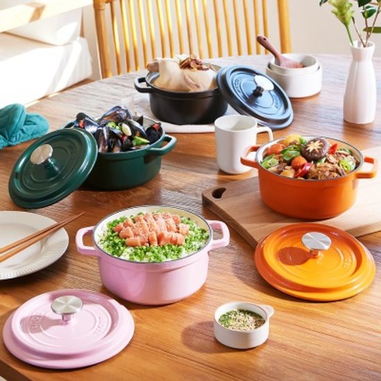 리큅 더치오븐 무쇠냄비 18cm LPI-18 통주물냄비