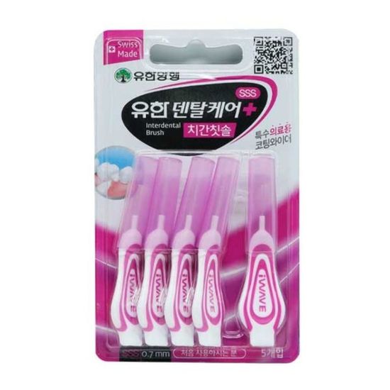 유한 덴탈 치간치솔 SSS 미세모 작은 칫솔 치석제거[W