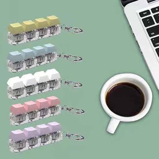 키보드 4key 버튼 톡톡이 딸깍이 키캡 피젯 토이 키링