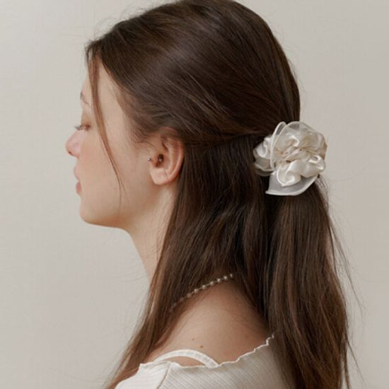 [입점특가] KINDABABY romantic mesh lace scrunch(cream)